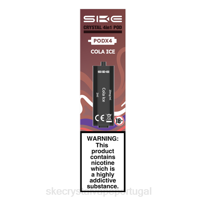 SKE Vape Authentication - SKE Crystal 2400 cápsulas pré-cheias 4 em 1 - 4 unidades vários sabores 8684100